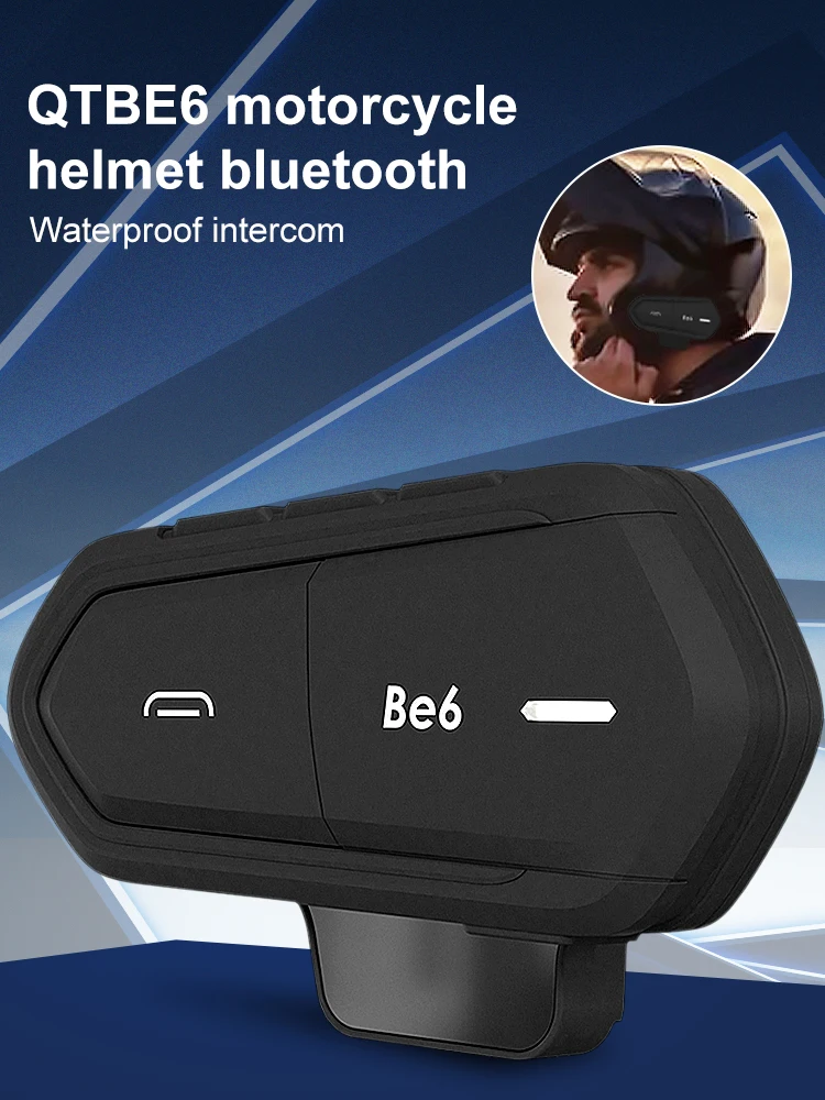 

Motorcycle Helmet Intercom Bluetooth-compatible Headset Up To 1000m Hands-free Call Interphone Helmet Earphone Walkie Talkie