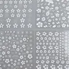 Наклейка для ногтей вишневый цвет, 3D клейкий слайдер с листьями сакуры, золотистый цветок для маникюра, кончик для дизайна ногтей