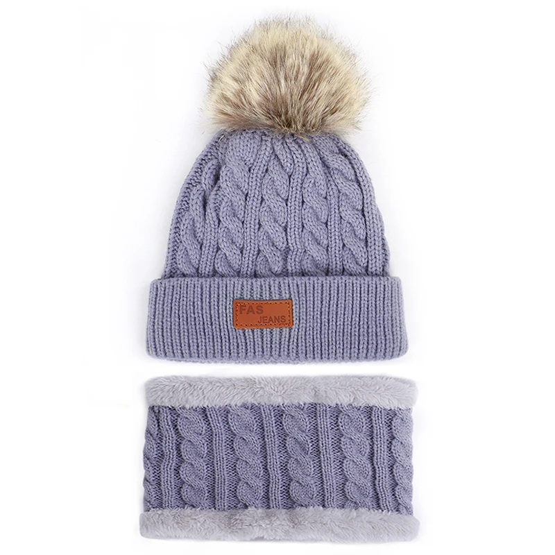 2019 теплая детская вязаная шапка шерстяная для мальчиков шарф зимние аксессуары