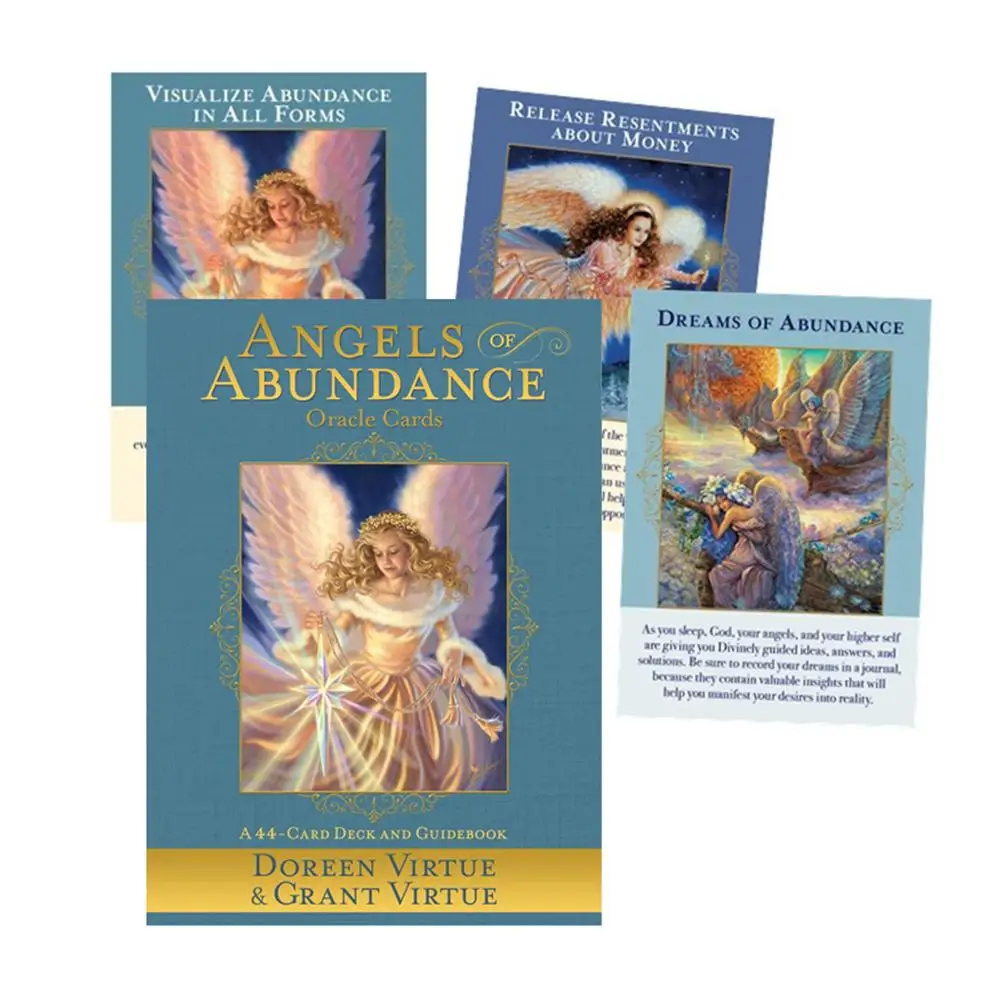 

44PCS Angels Of Abundance Oracle Cards Tarot And Oracle Cards Deck Tarot Game For Party Playing Card Board Games Divination Fate