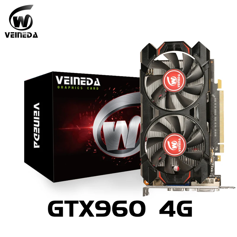Видеокарта VEINEDA gtx 960 4 Гб 128 бит GDDR5 VGA карты GTX960 Dvi ПК видеокарта для игр nVIDIA