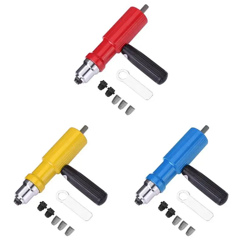 Rivet Gun Drill Adaptor Insert Riveting Adapter for Cordless Riveter with Handle Nail Quick Back Guns | Инструменты