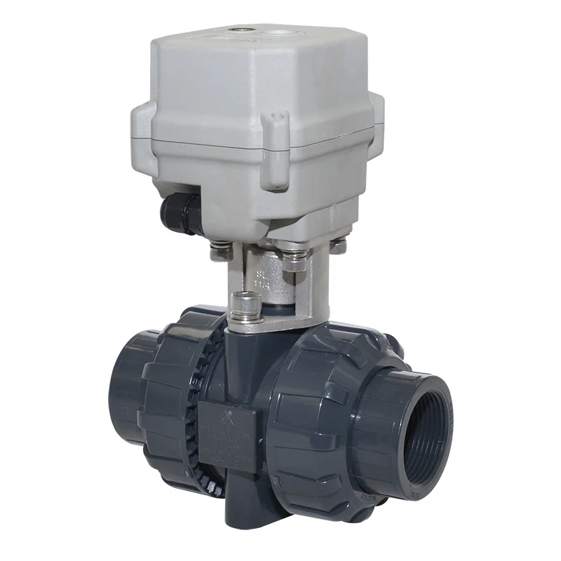 110-230V 1/2 ''-1 'ɻsp/NPT 2 Way шаровой клапан материалы-ХПВХ моторизованный DN15-DN40