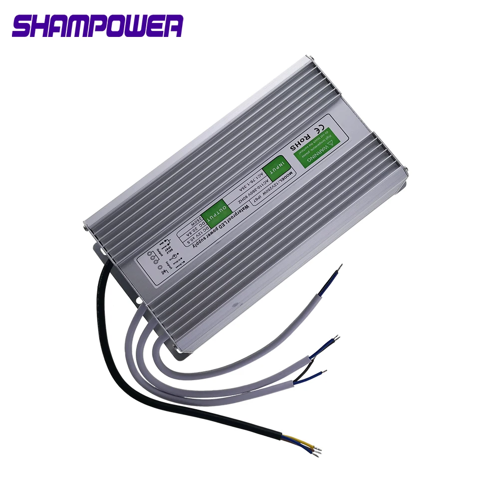 DC 12V 24V водонепроницаемый источник питания импульсный трансформатор освещения 10W