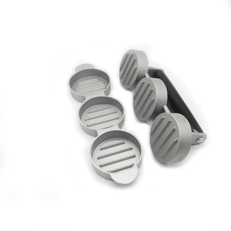 Алюминий три бургер пресс для гамбургера чайник антипригарным торты прибор