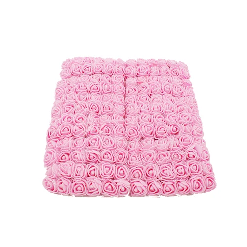 light pink 12/36/72/144 ПК msj 2 см Искусственный цветок розы пены, украшение из искусственных цветов для семьи Свадебная вечеринка украшения поддельные роза цветы из пены с цветочным рисунком - Цвет: light pink