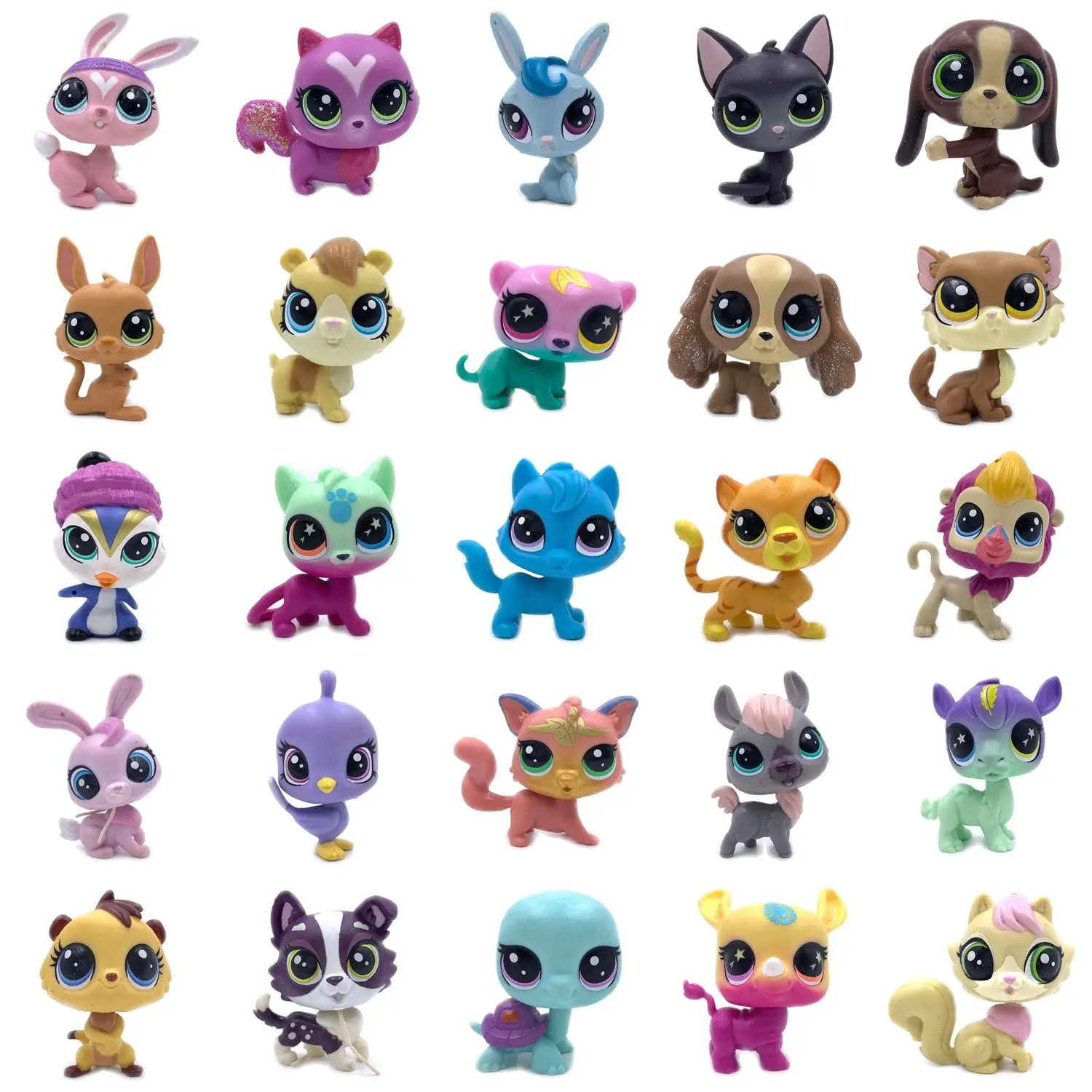 LPS CAT Buy 5 Get 2 4-5 cm Littlest pet shop toys original kitty puppy Old cute animal Bobble head toy for girls Christmas gift