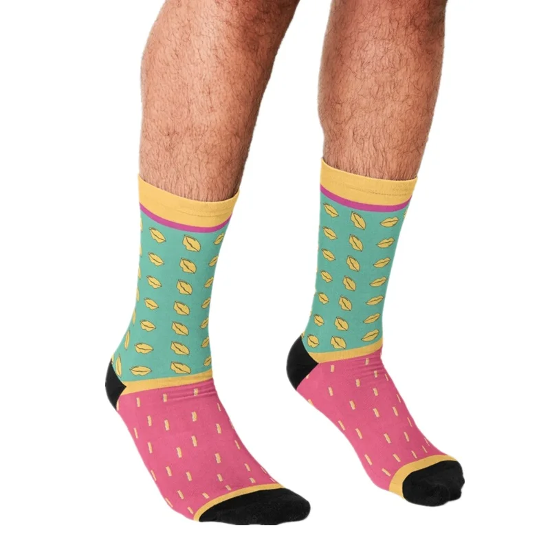 

Забавные мужские носки 2021, цветные носки с принтом слепых узоров в стиле хип-хоп, мужские счастливые носки, милые мужские носки в уличном сти...