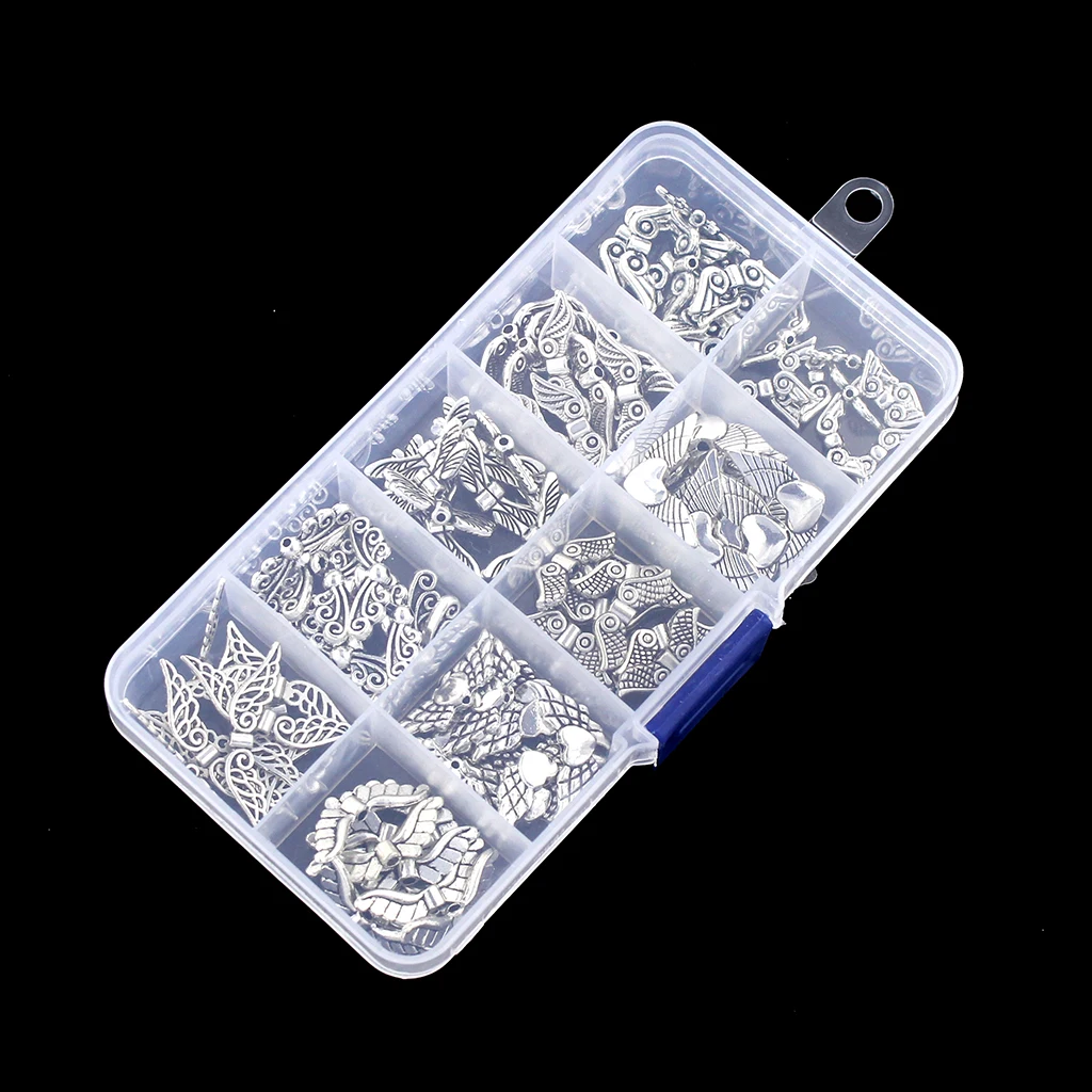 

100Pcs Assorted 10 Styles Vintage Angel Charms Beads For DIY Making Men Women Bracelet Jewelry Gifts