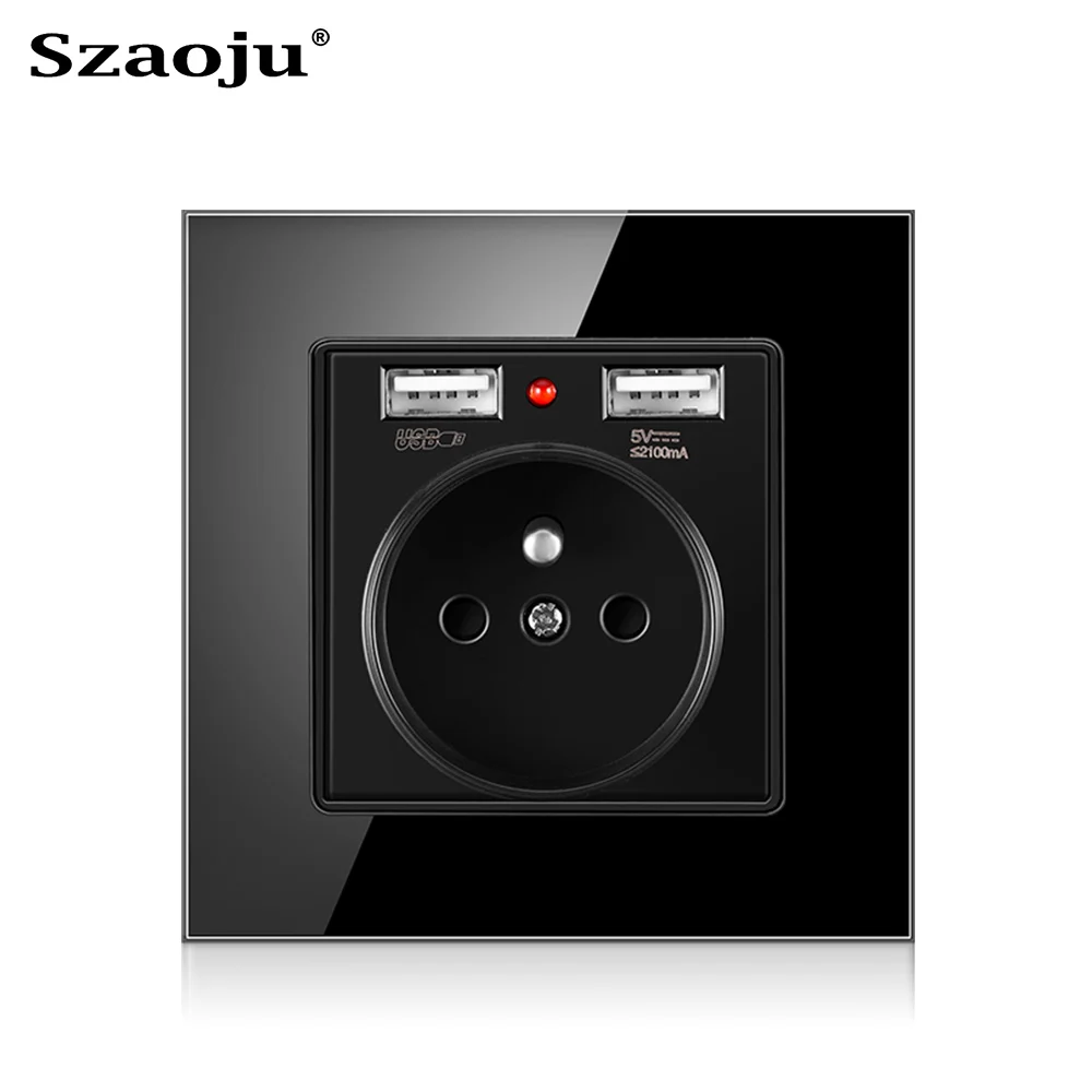 Szaoju стены USB Мощность гнездо много Новый стиль Панель Спальня переменный ток 110V
