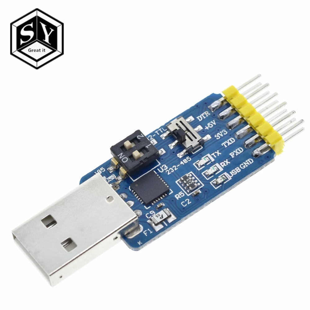 Преобразователь 6 в 1 с USB CP2102 на TTL RS232 RS485|rs 485 ttl|rs 485accessories lot |