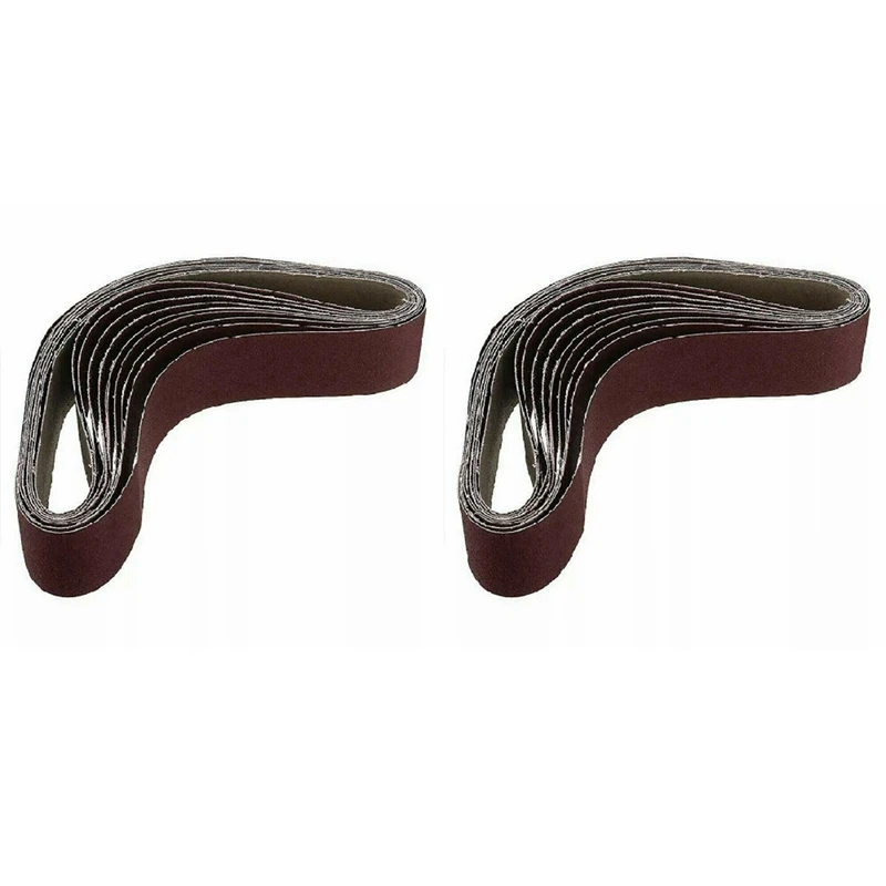 

20Pack 686X50mm Sanding Belts Aluminium Oxide Sander Sanding Belts, 320Grit & 80 Grit