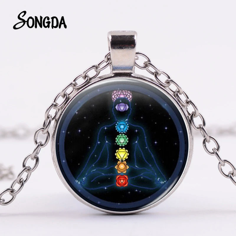 7 Рэйки лечение чакры ожерелье Будда Йога Медитации Инь с подвеской в виде