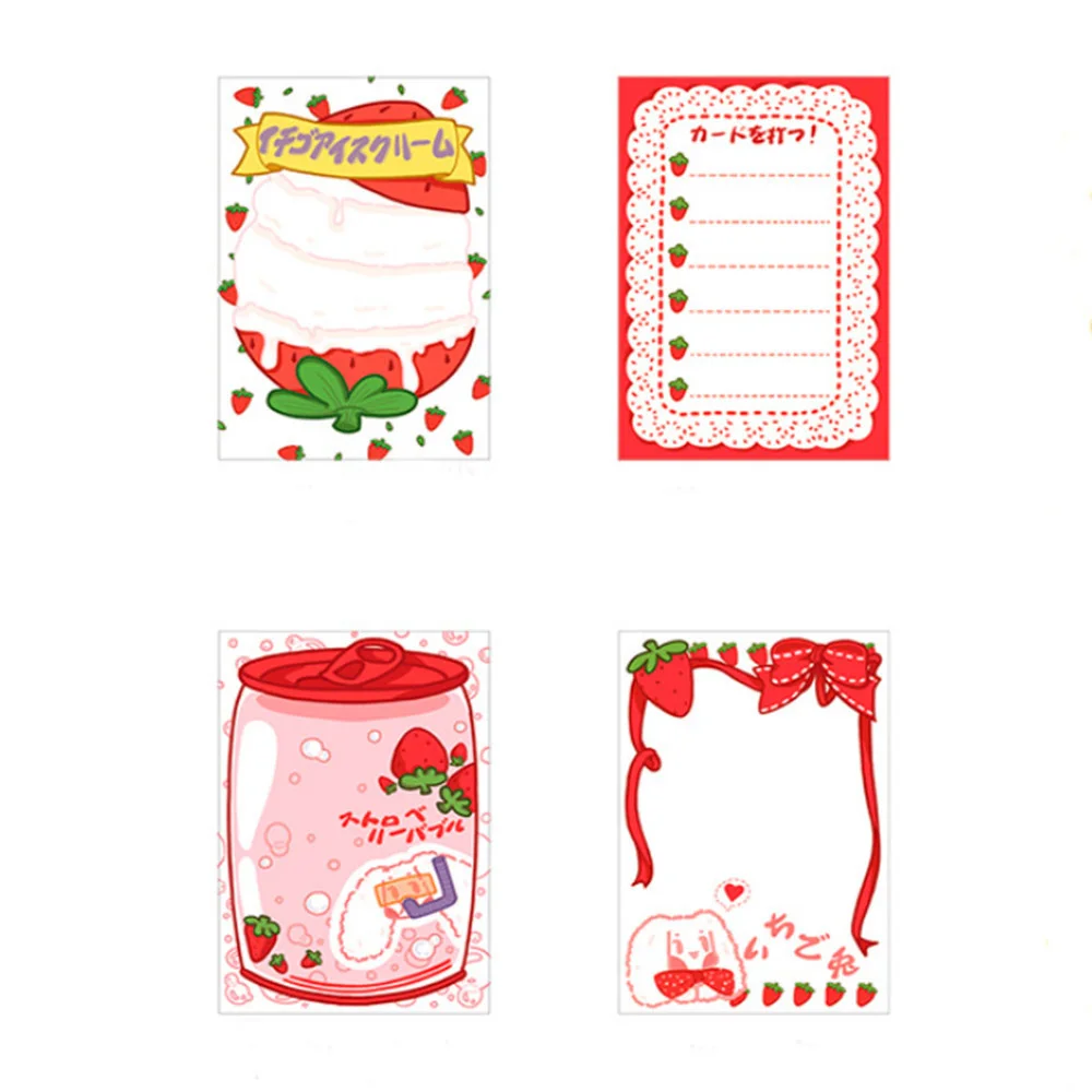 

100 Straberry Kawaii Sticky Notes N Times