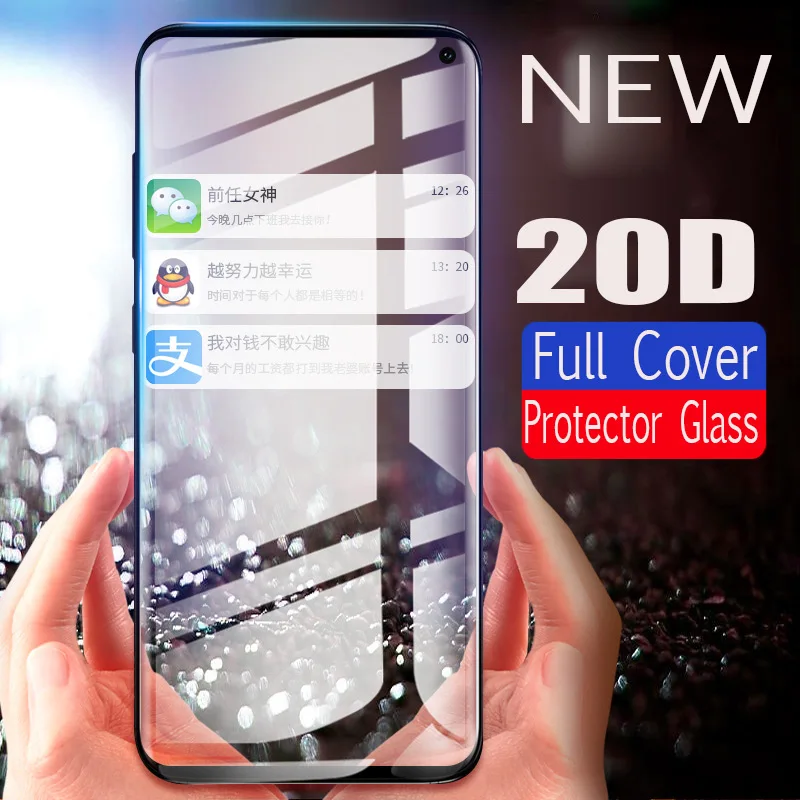 Закаленное стекло 20D для Samsung Galaxy S10e S8 S9 Plus полное покрытие Защита экрана Note 8 9