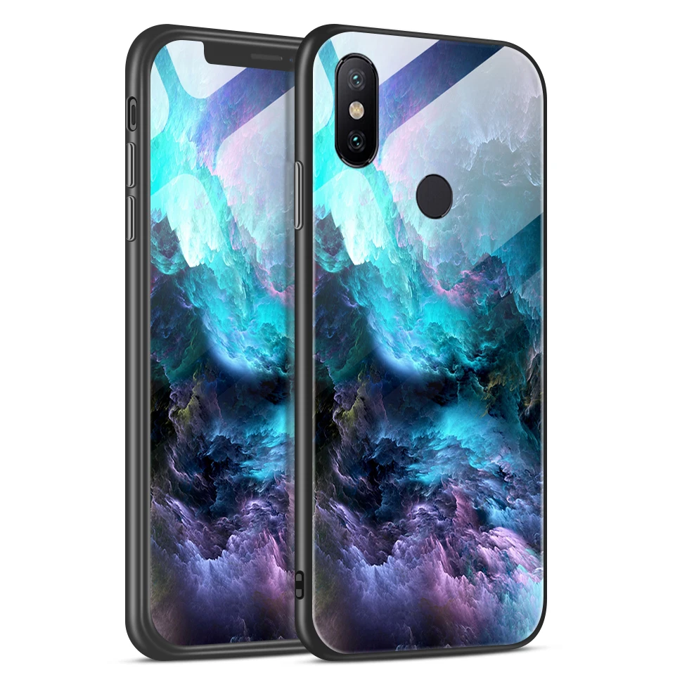 H109 Чехол из закаленного стекла для Xiao mi A1 A2 A2Lite Edge Cover для Xiaomi mi 6 6X для задней крышки, Твердый чехол с полной защитой звездного цвета - Цвет: H109