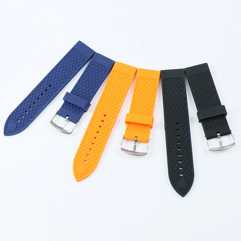 Men's silicone strap watch accessories pin buckle 23mm rubber strap for Armani AR0527 ladies sports and leisure waterproof strap