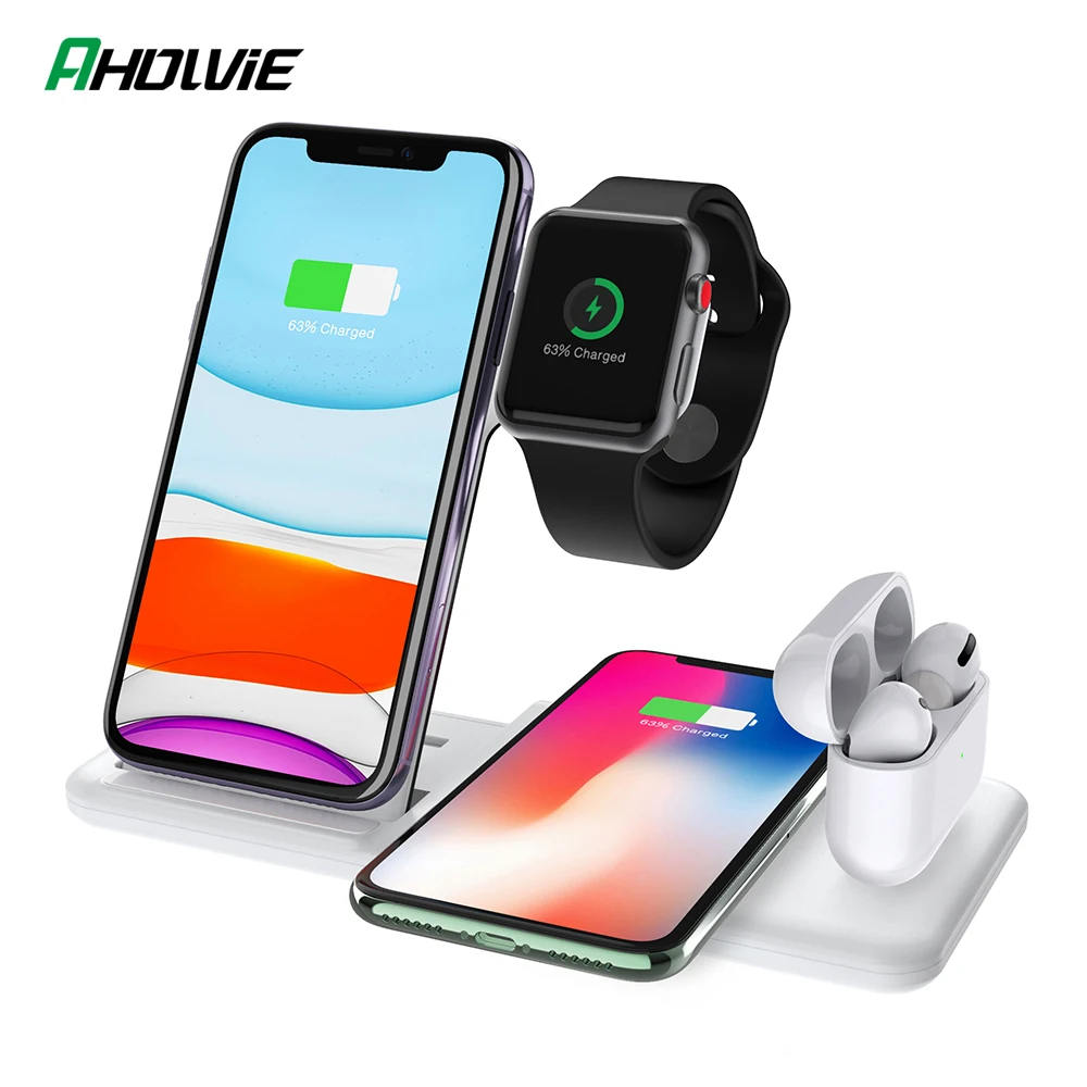 15 Вт Быстрое беспроводное зарядное устройство док-станция для iPhone 11 Pro XS Max XR 8 Apple