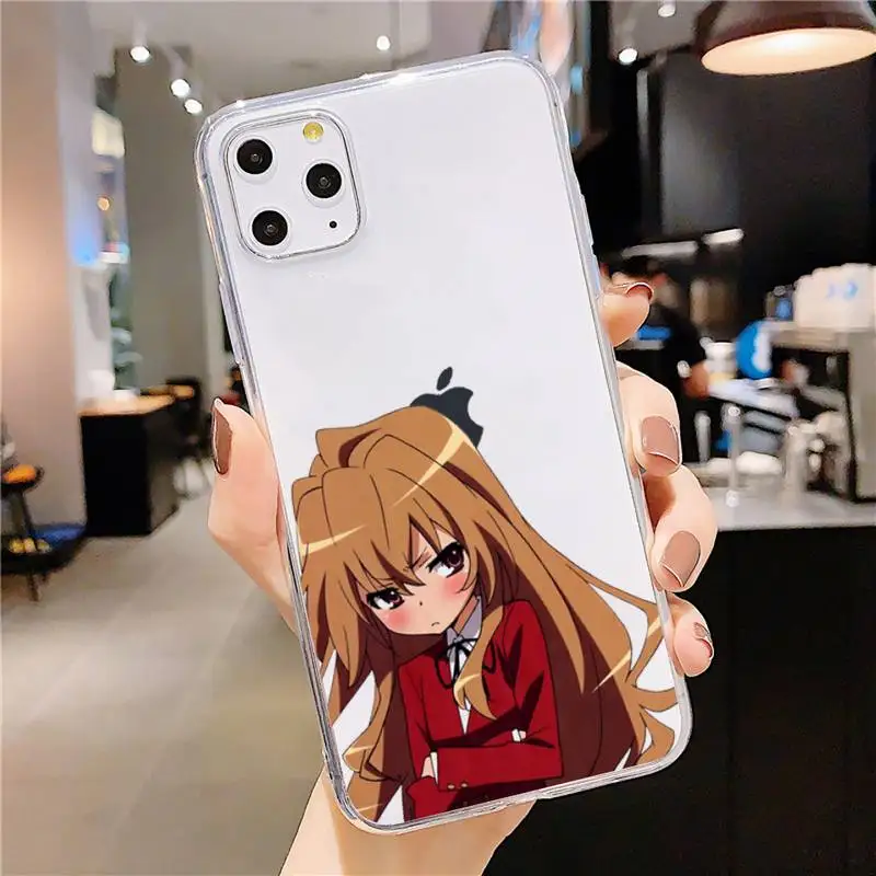 

Toradora Taiga aisaka anime lucury Phone Case cover Transparent for iPhone 6 7 8 11 12 s mini pro X XS XR MAX Plus