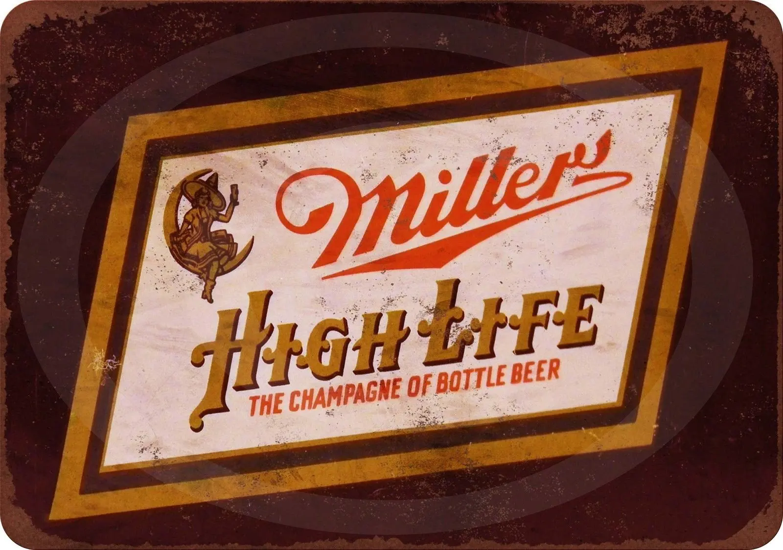 

Custom Kraze Miller high Life Reproduction Metal Sign 8 x 12 Made in The USA