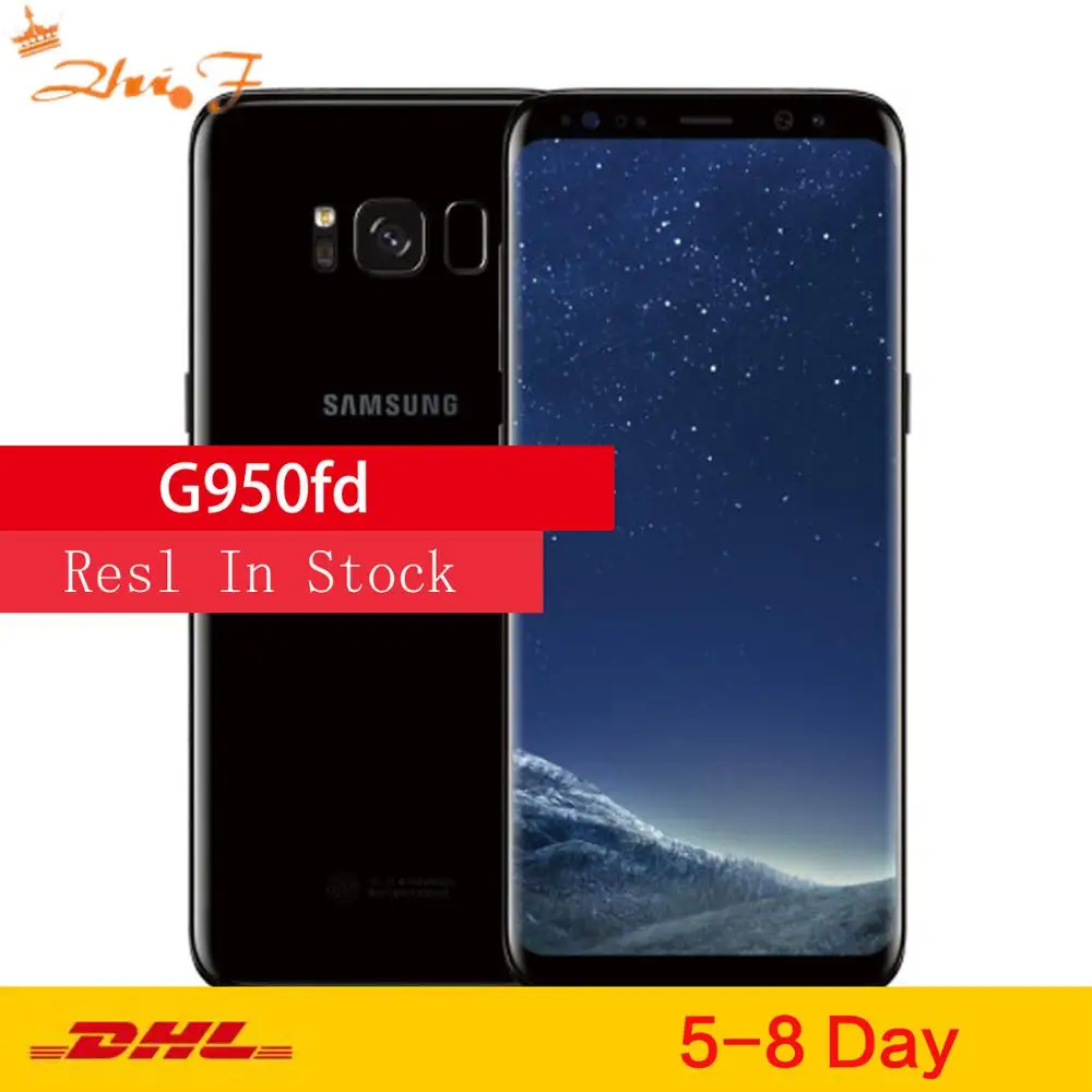 Оригинальный глобальная версия Samsung Galaxy S8 G950FD поддержка двух Sim-карт LTE GSM