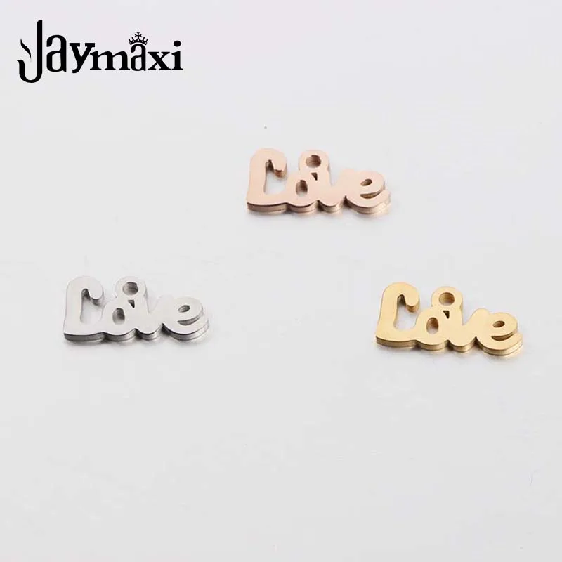 Jaymaxi Love Charms DIY ювелирные подвески зеркальные Полированные Подвески из
