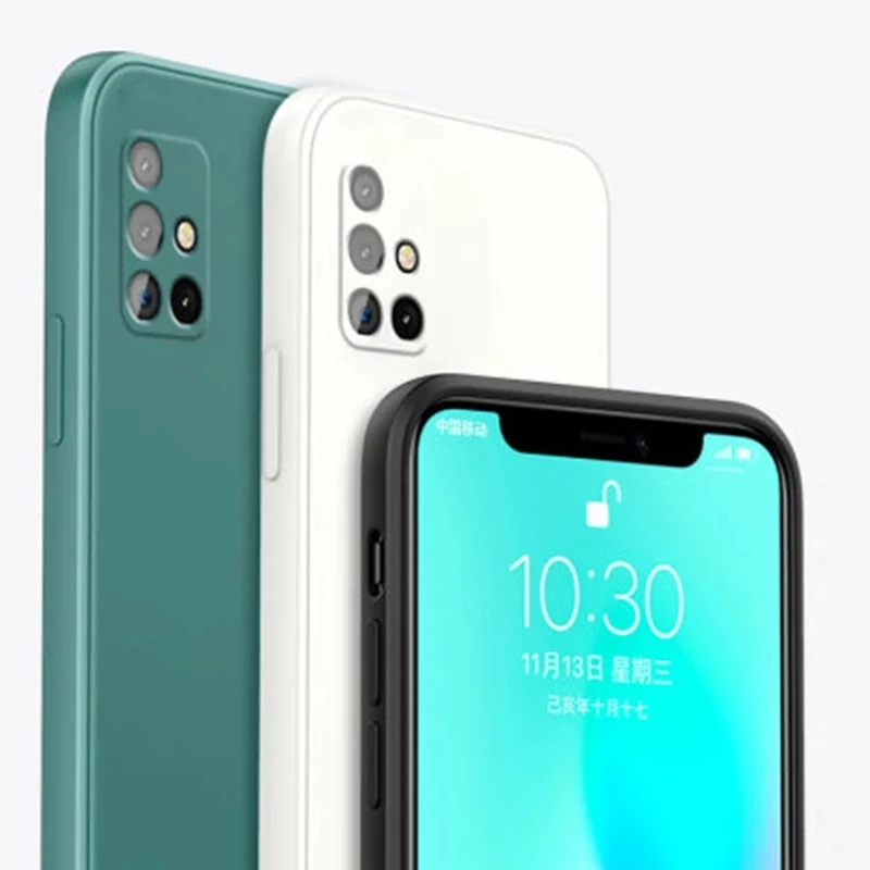 square liquid silicone phone case for samsung galaxy s22 ultra s21 fe 5g s20 s10e s10 s9 s8 plus note 20 9 shockproof soft cover free global shipping