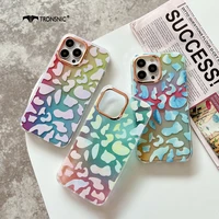 laser plating gold phone case for iphone 13 12 11 pro max soft silicone colorful cow ink dots cases for iphone x xs max xr cover