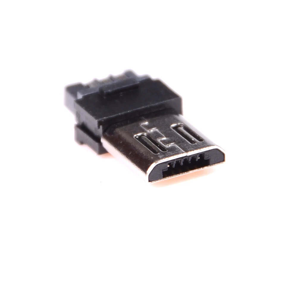 5 шт. DIY Черный Micro USB 5-контактный Штекерный разъем и пластиковая крышка для пайки