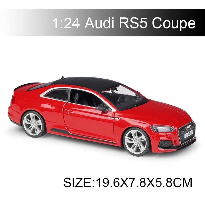 Maisto Bburago 1:24 Aud RS5 Coupe красный зеленый литой автомобиль модель игрушки автомобиля