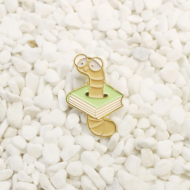 Эмалированная булавка GDHY в форме червей персонализированные броши мультяшный