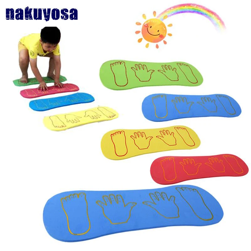 

4pcs/set Kids Baby Play Foam Crawling Mat Hand and foot coordinationt Jump Board Indoor Outdoor Sport Game Toys for Children