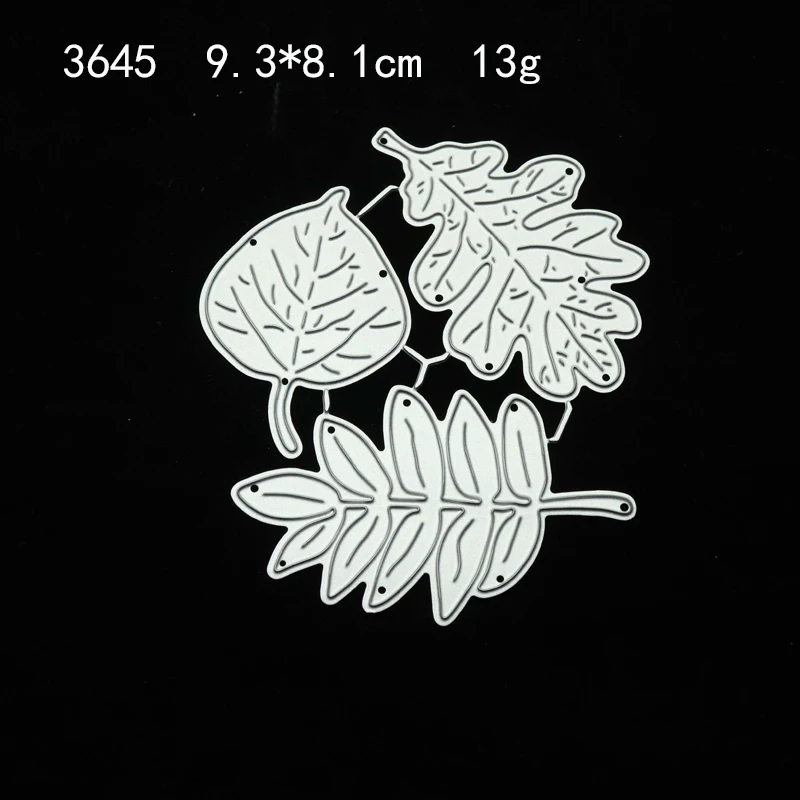 

JC New Design 3pcs Leaves Metal Cutting Dies Stencil for Scrapbooking Craft Mold Handmade Template Model Punch Blade Dies Shape