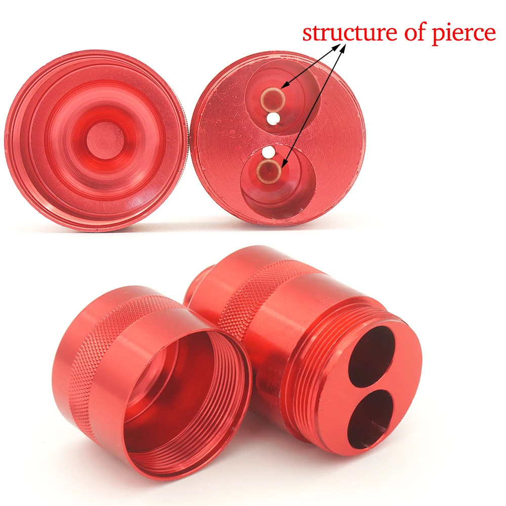 

1pcs Double Hole Crackers n2o 5 colors For 8g Whipped Cream Cracker Nos Dispenser For Bar Patry Club Dessert Tool Whipper Gas