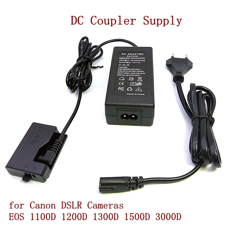 Внешний цифровой адаптер питания переменного тока для камеры Canon DSLR s EOS 1100D 1200D 1300D