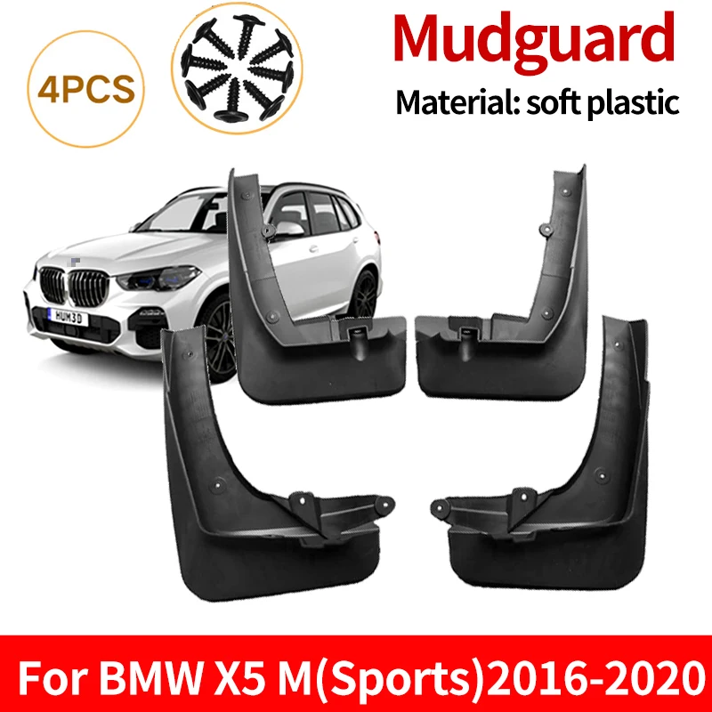 

Set Molded Mud Flaps Mudflaps Splash Guards Front Rear Mud Flap Mudguards Fender Car Accessories For BMW X5 M Sports 2016-2020