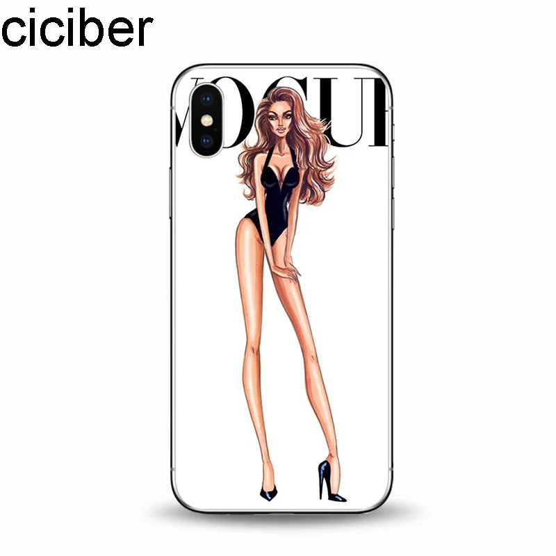 Модный женский модный Мягкий силиконовый чехол ciciber из ТПУ для IPhone 11 Pro Max 7 6 6S 8 Plus SE