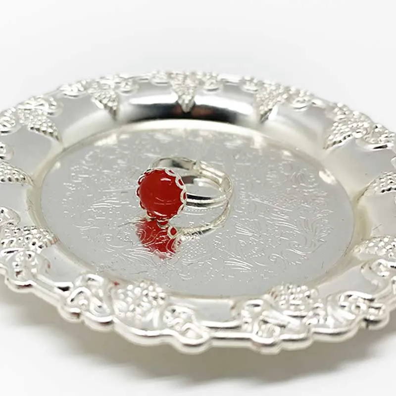 Момиджи Натуральный камень ювелирные кольца для Для женщин 10 мм с настоящими