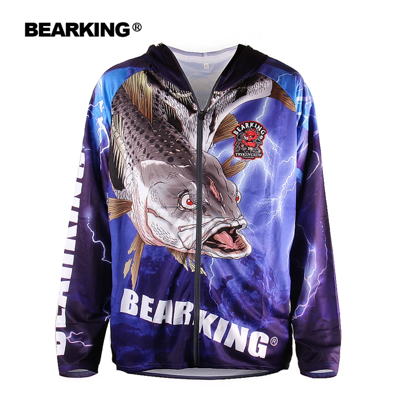 BEARKING одежда для рыбалки, куртка с капюшоном, быстросохнущее пальто, рубашка для рыбалки, для пеших прогулок, велоспорта, рыбалки, одежда для спорта на открытом воздухе