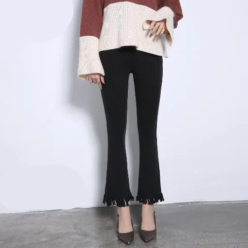 Женские штаны 2020 винтажные женские ретро черные расклешенные брюки с высокой
