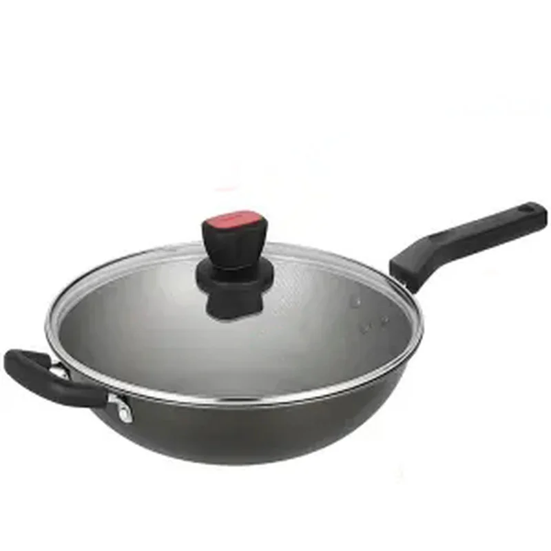 

Household Wok No Oily Fume Wok Wok Non-stick Pan Pan Induction Cooker Gas Stove Multi-function Maifan Stone Cookware Pancake Pan