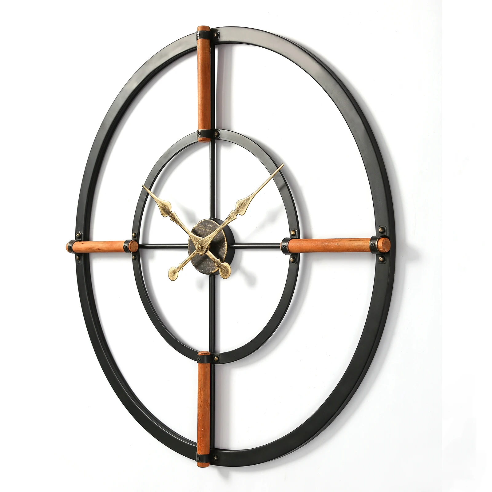 

60CM 24 Inches Nordic Simple Style Wall Clock Creative Silent Hanging Clock for Home Decor - Black