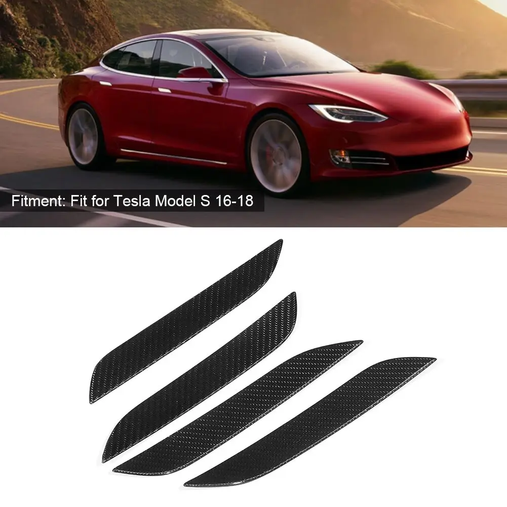 

Carbon Fiber Car Door Handle Cover Trim Fits for Tesla Model S 16-18