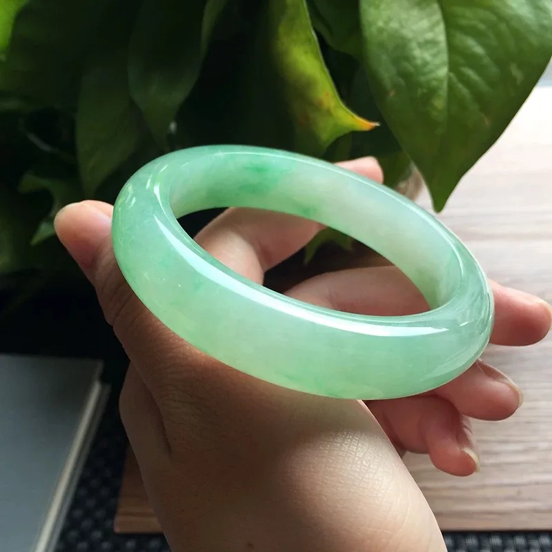 

Натуральный браслет Zheru из Мьянмы нефрита класса А 54-62 мм ледяной двойной зеленый нефритовый браслет изысканный браслет принцессы Отправит...