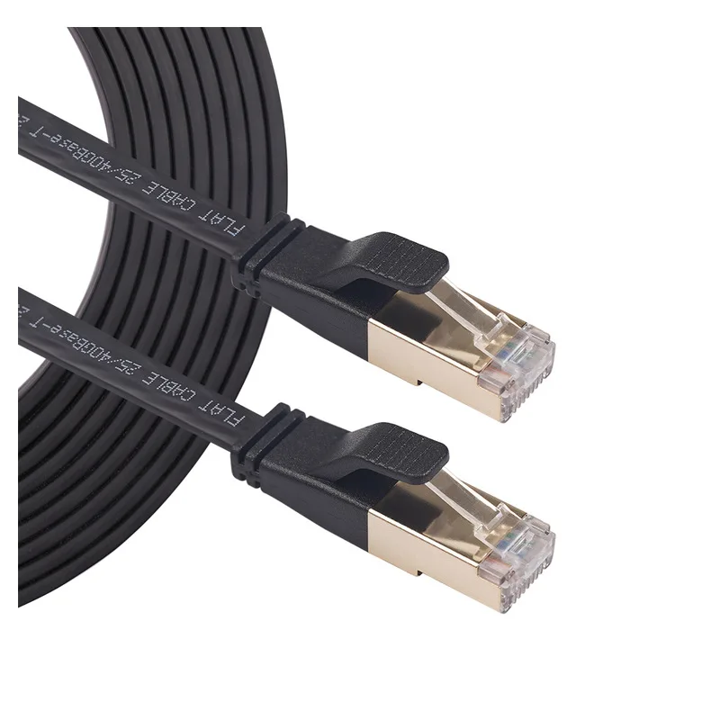 

New Flat Cat8 Class 8 Double Shielded 40Gbps Computer Routing Switch 10 Gigabit Network Cable