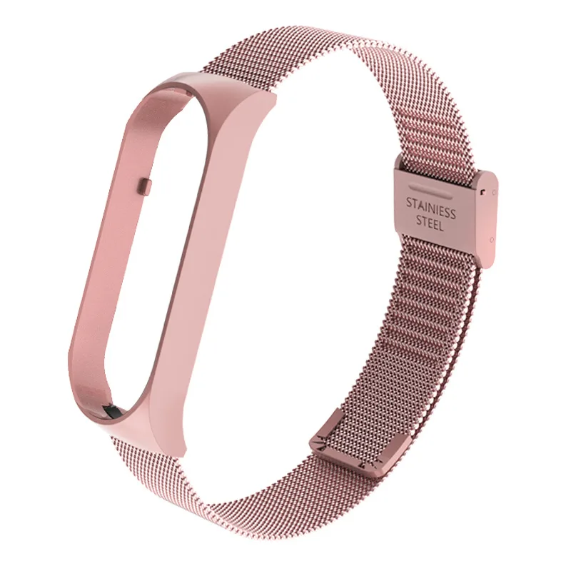 NEW Classic Strap For Xiaomi Mi Band Bracelet MiBand 5 Metal Stainless Steel Wriststrap Wristband 10 Colors | Электроника