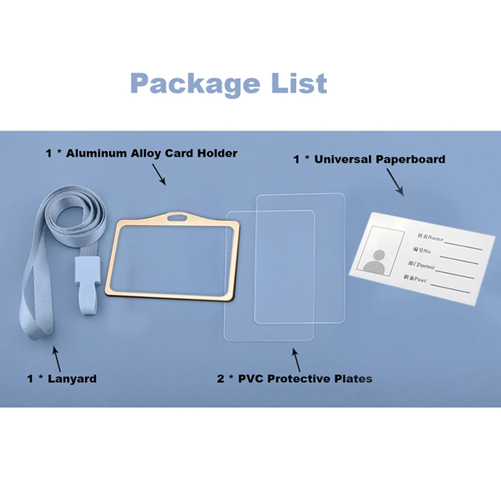 Держатель для карт горизонтальный поперечный алюминиевый сплав ID Имя карты