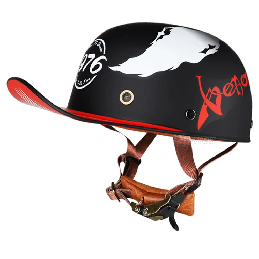 

Матовый винтажный мотоциклетный шлем для мужчин и женщин, Ретро шлем для верховой езды на мотоцикле, защитное снаряжение, гоночный скутер