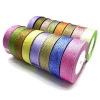 5yards 25mm multicolor silk satin organza ribbon glitter onions ribbons wedding cake gift decor craft diy accessories