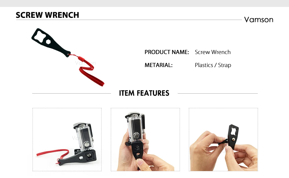 Vamson для Gopro набор аксессуаров для Gopro hero 7 6 5 Водонепроницаемый чехол защитная рамка 3 way монопод для спортивной экшн-камеры Go pro 7 5 Vamson VS11